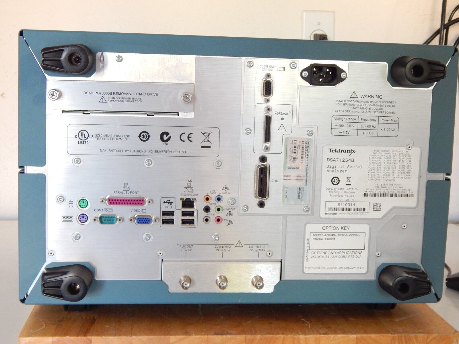 Tektronix DSA71254B 12.5Ghz 50Gs/s 4CH Digital Serial Analyzer Tektronix DSA71254B 12.5Ghz 50Gs/s 4CH Digital Serial Analyzer